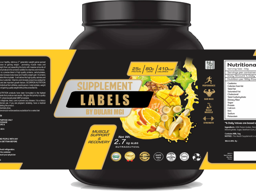 Supplements Labels Printing