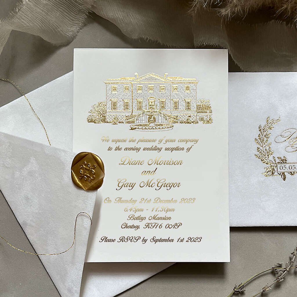 Gold Foil Wedding Invitations