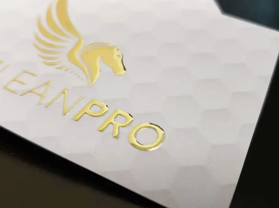 Gold foil business cards