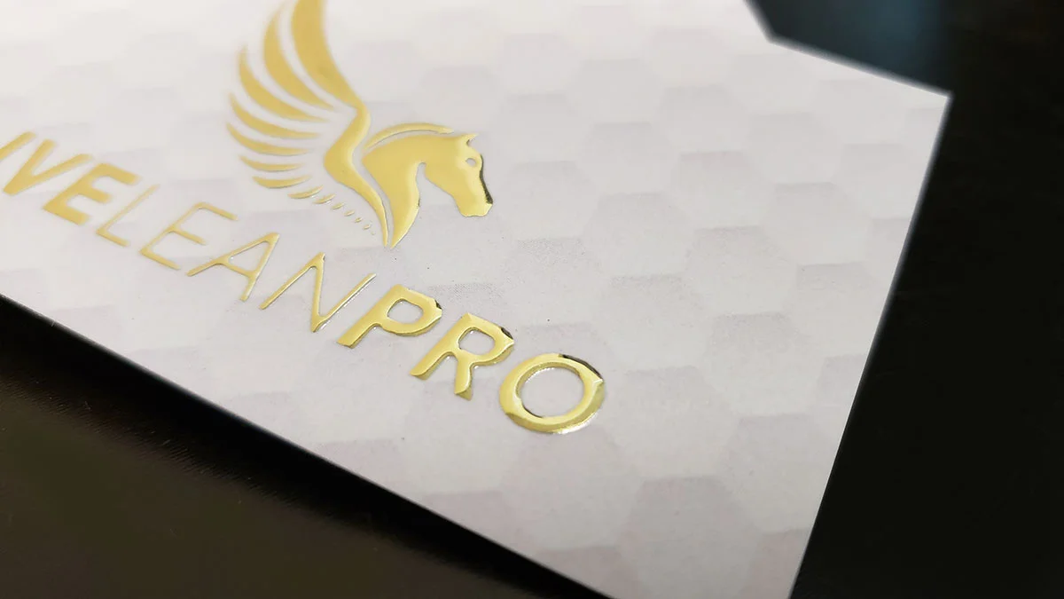 Gold foil business cards